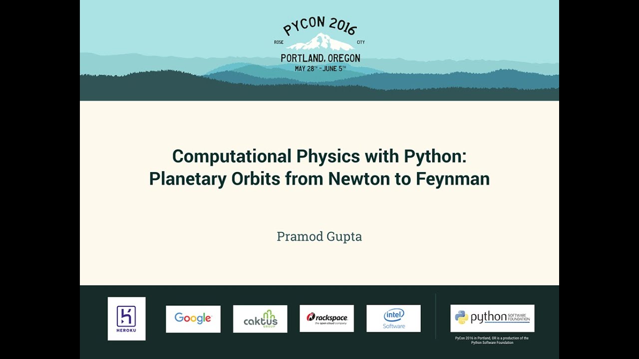 Image from Computational Physics with Python: Planetary Orbits from Newton to Feynman