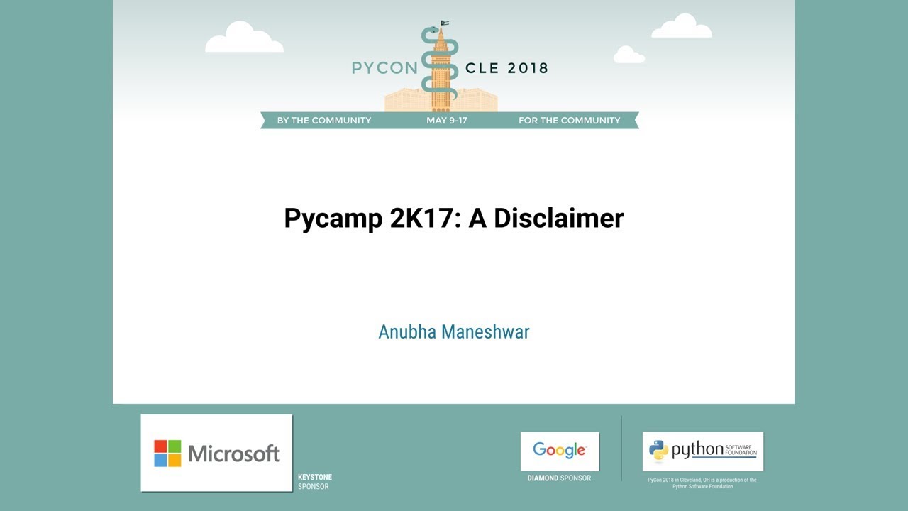 Image from Pycamp 2K17: A Disclaimer