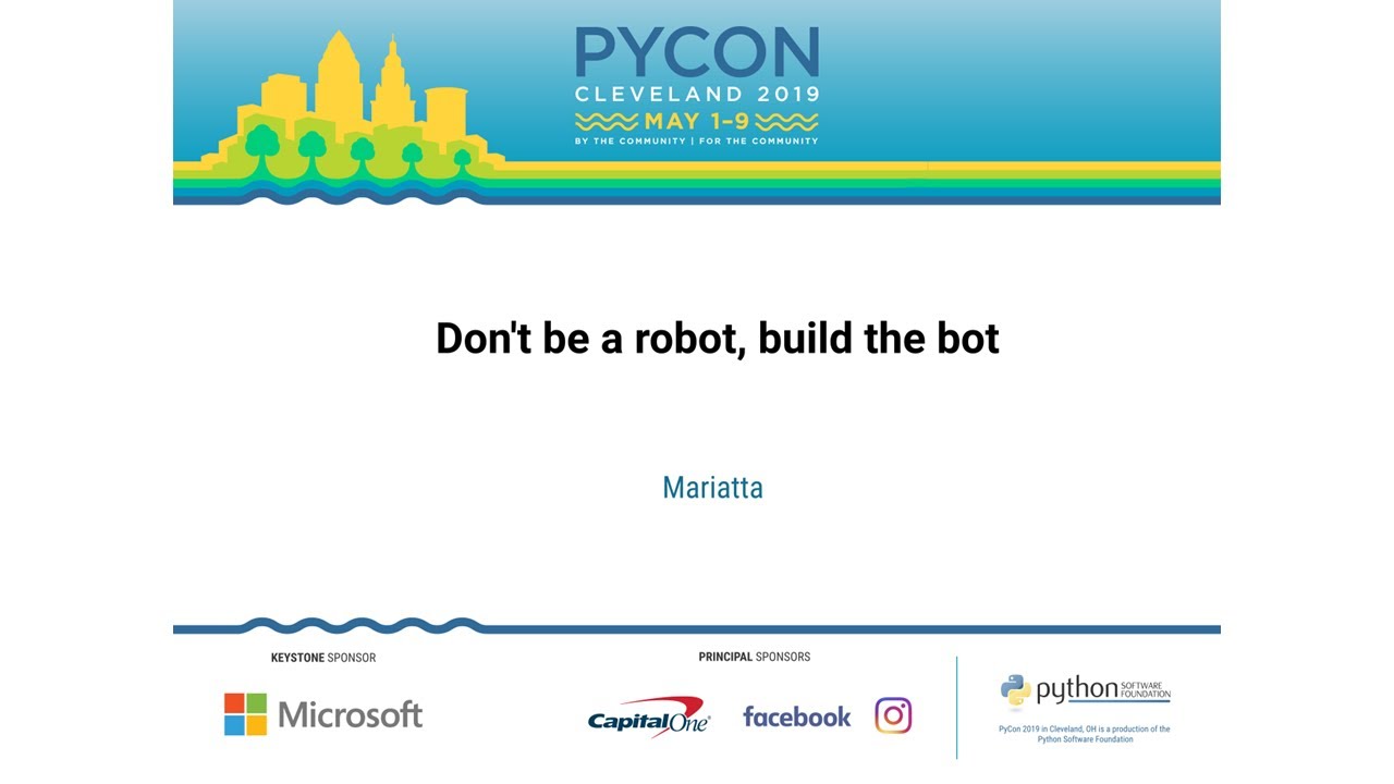 Image from Don't be a robot, build the bot